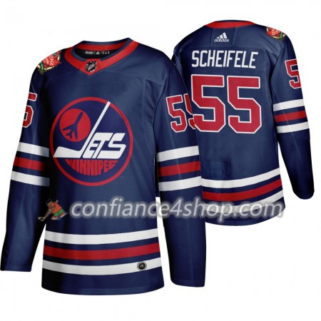 Adidas Maillot de Hockey Winnipeg Jets Mark Scheifele 55 Adidas 2019 Heritage Classic Navy Authentic - Homme